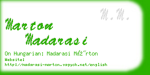 marton madarasi business card